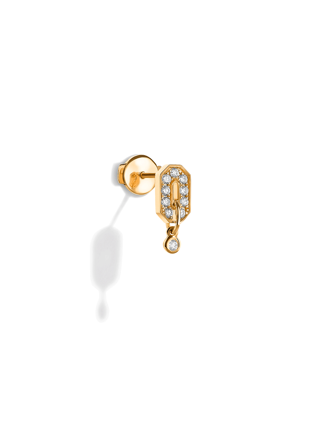 Boucle d'oreilles Statement Mini My Way Or Jaune & Diamants