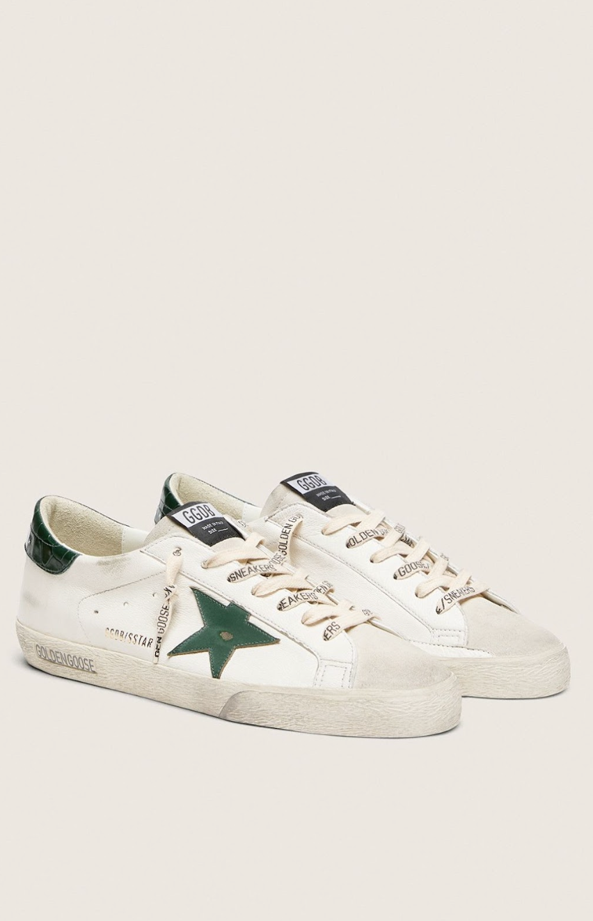 Sneakers Golden Goose Super Star Nappa White Green