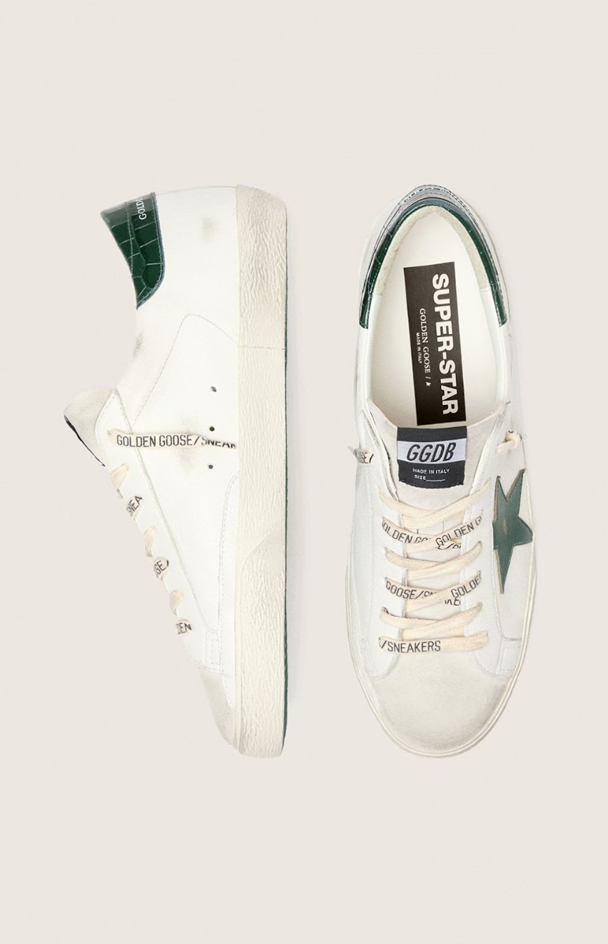 Sneakers Golden Goose Super Star Nappa White Green