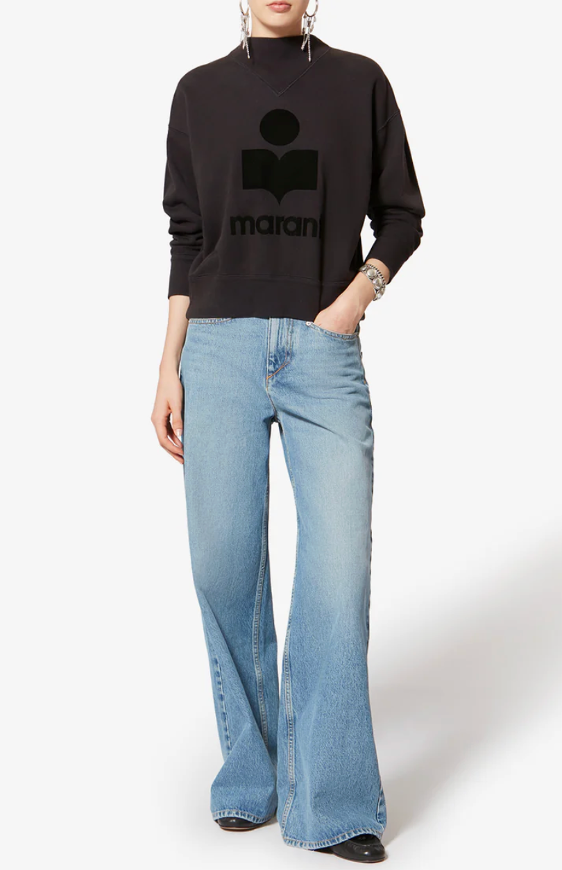 Sweat Marant Étoile Moby Faded Black