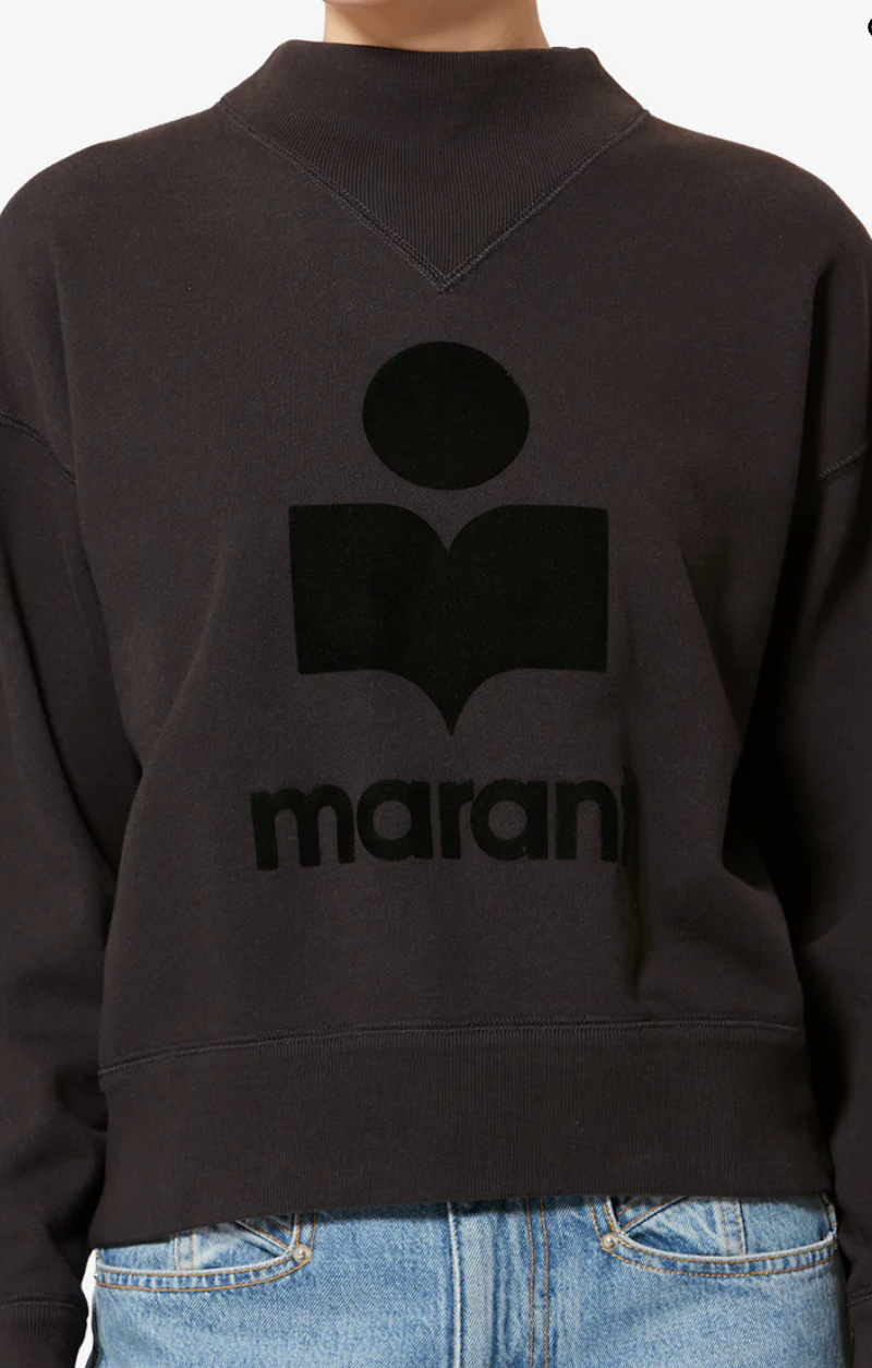 Sweat Marant Étoile Moby Faded Black