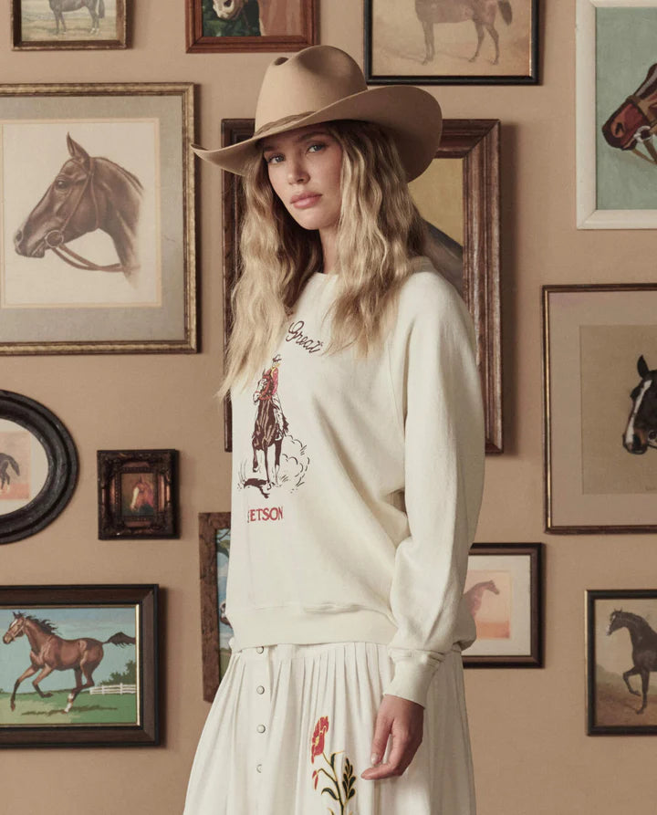 Sweat TheGreat. Stetson Graphic Washed Blanc | Podiums Nancy