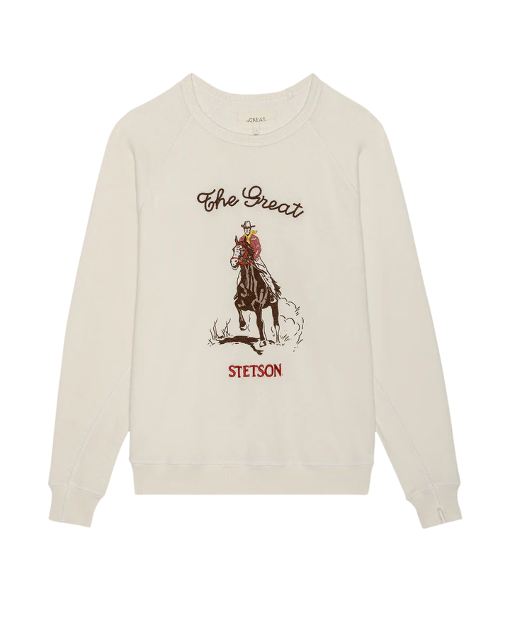 Sweat TheGreat. Stetson Graphic Washed Blanc | Podiums Nancy