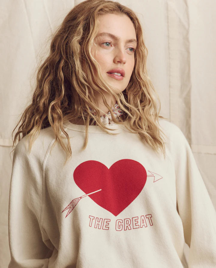 Sweatshirt TheGreat. College Heart Graphic | Podiums Nancy