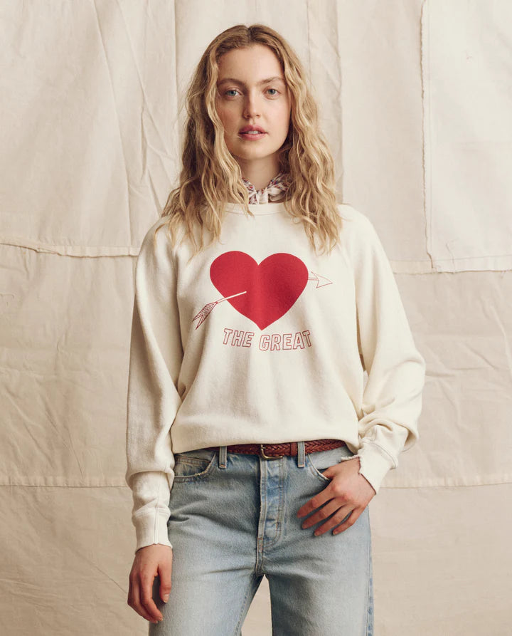 Sweatshirt TheGreat. College Heart Graphic | Podiums Nancy