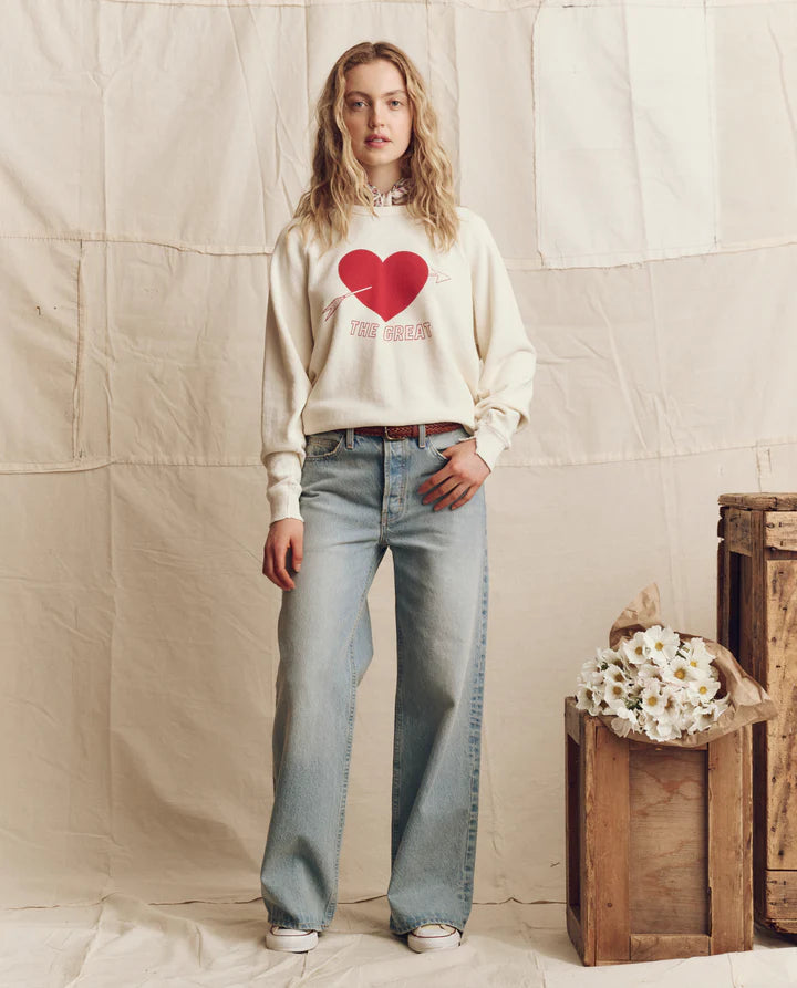 Sweatshirt TheGreat. College Heart Graphic | Podiums Nancy