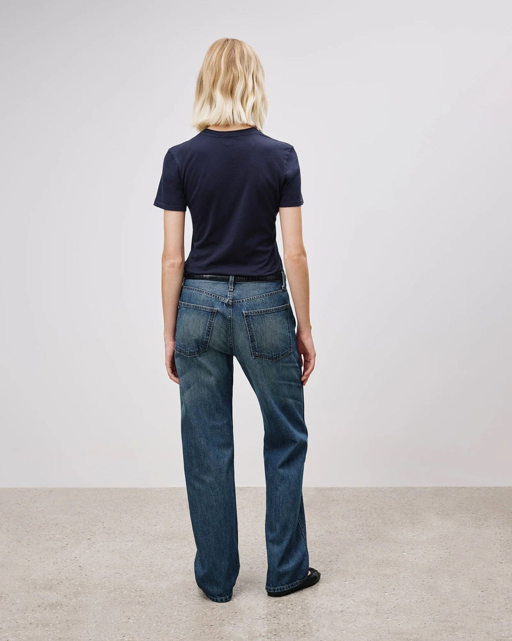 T-shirt Nili Lotan Mariela Bleu Marine | Podiums Nancy