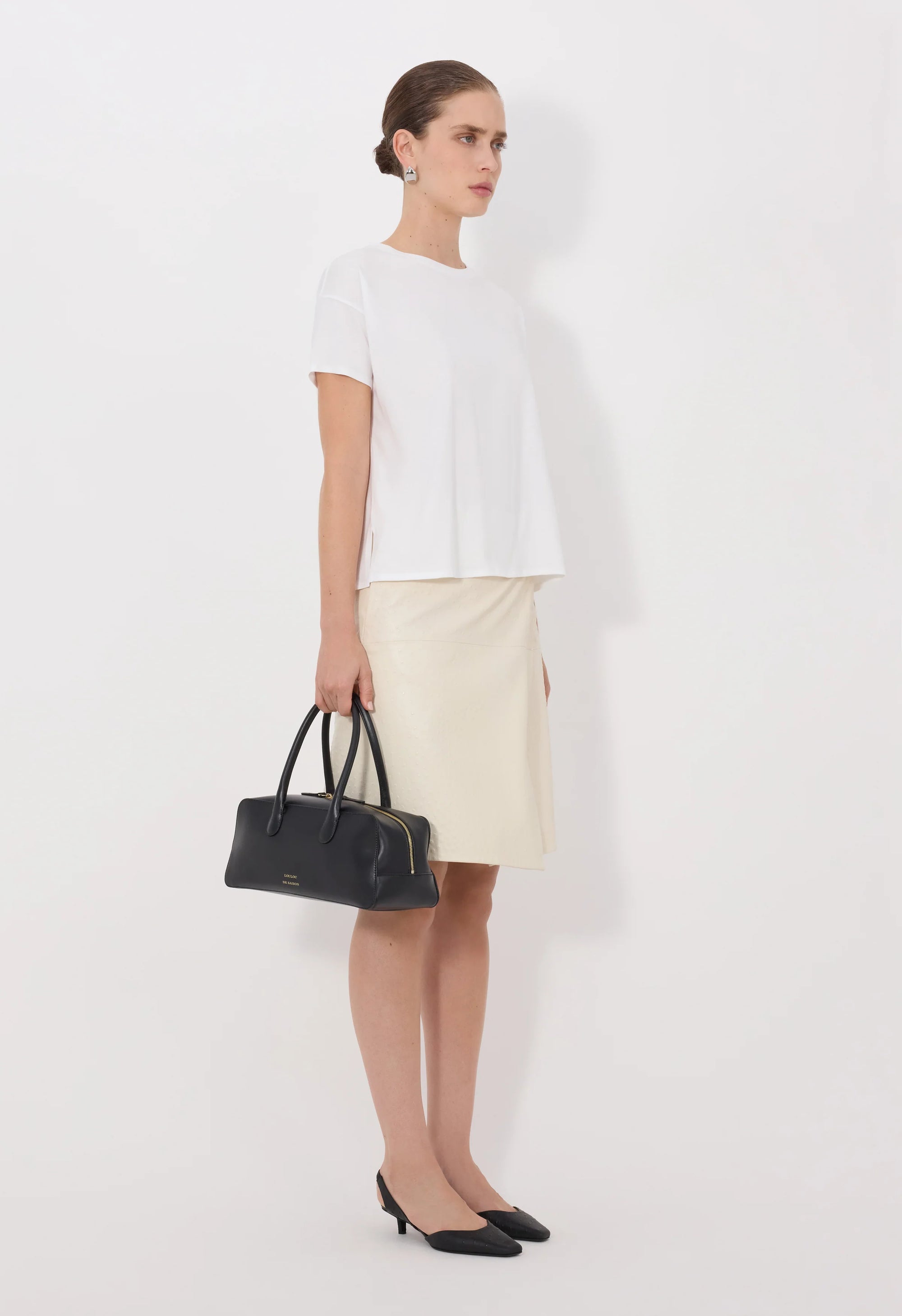 T-Shirt Loulou De Saison Basiluzzo Blanc | Podiums Nancy