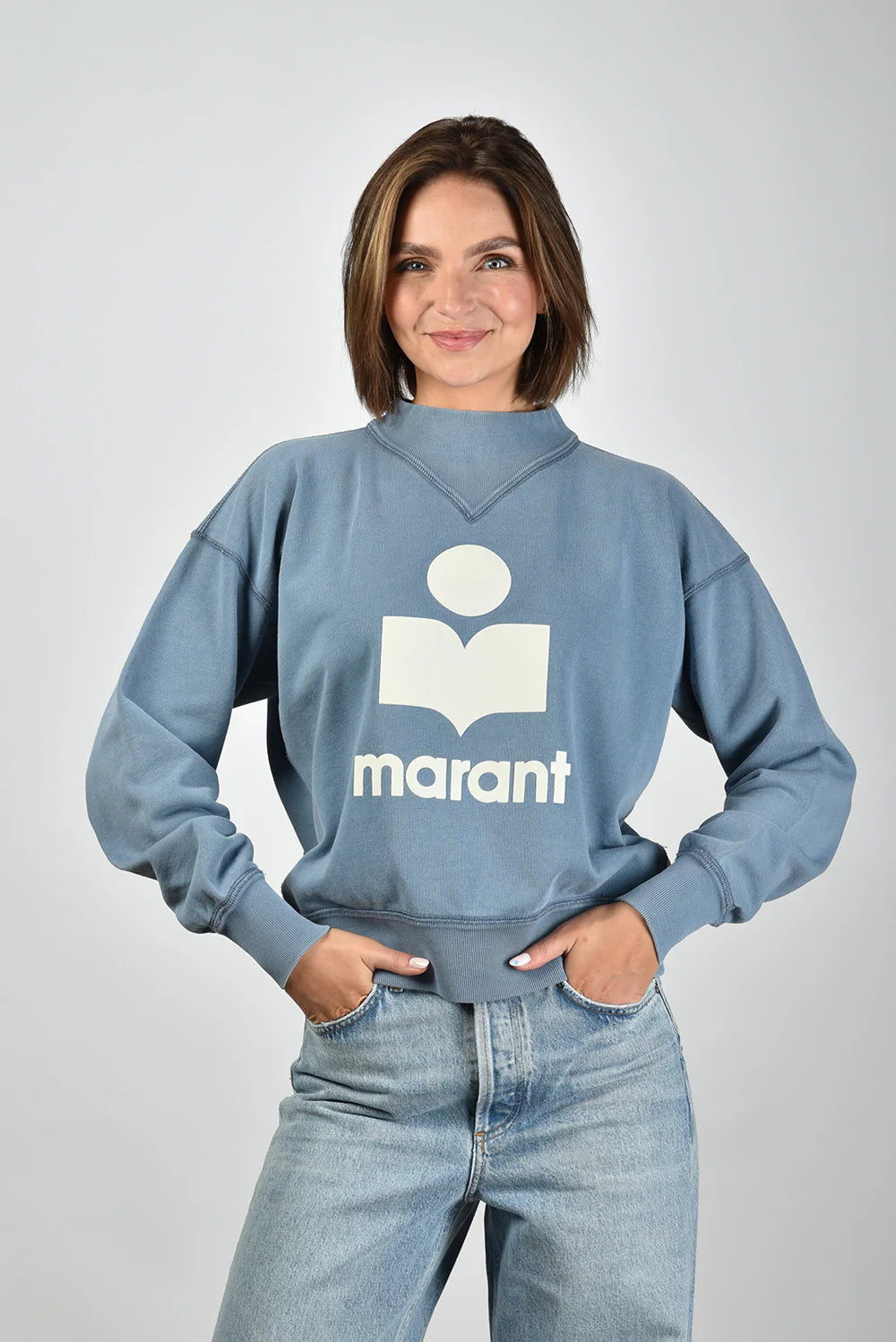 Pull Moby slate blue/ecru