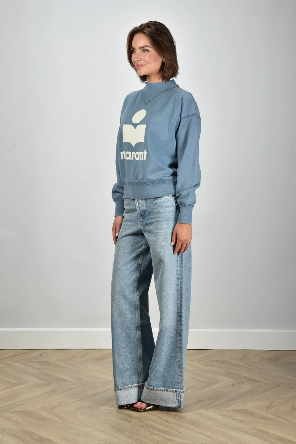 Pull Moby slate blue/ecru