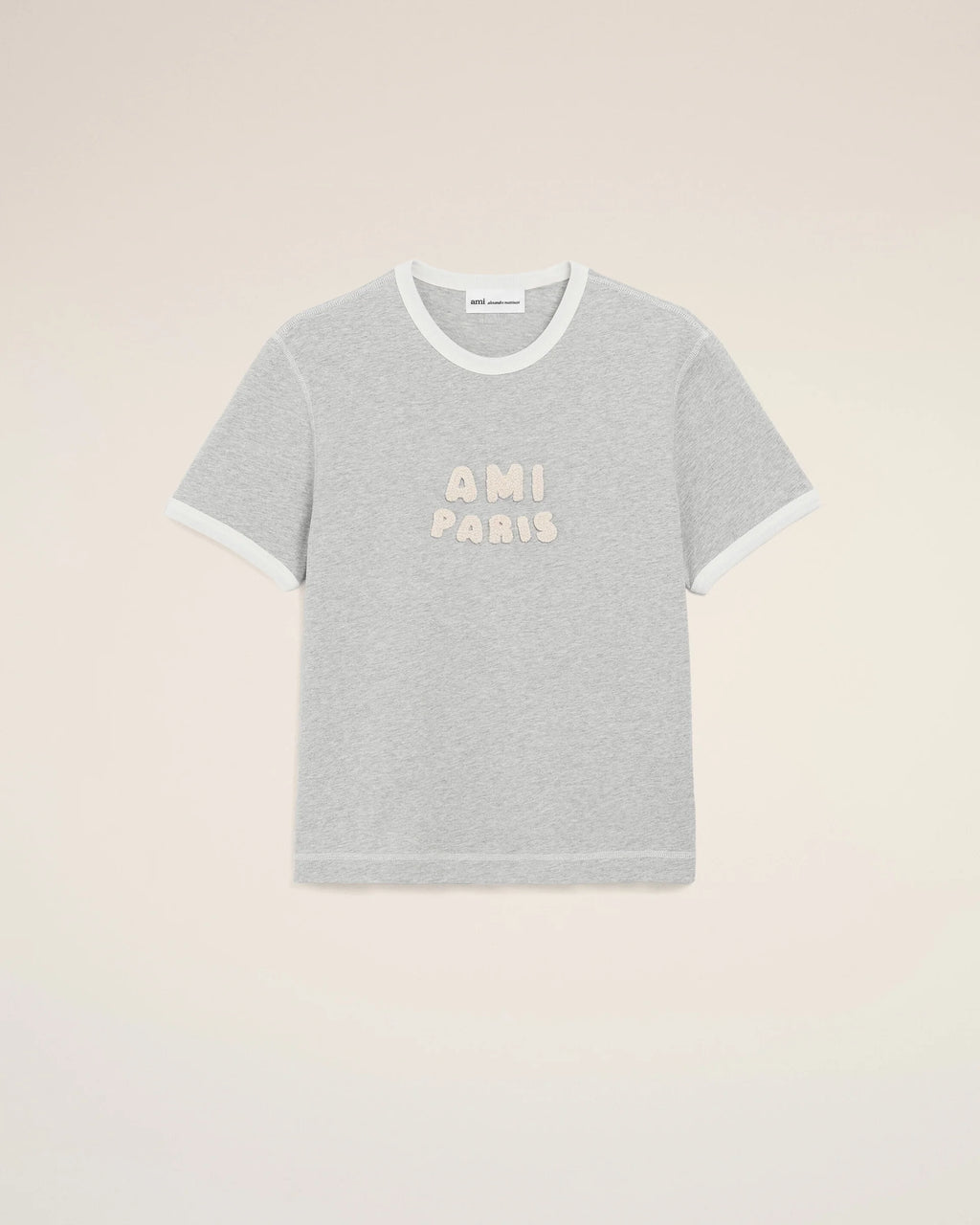 T-Shirt Fit Classic Gris/Blanc crème | Podiums Nancy 