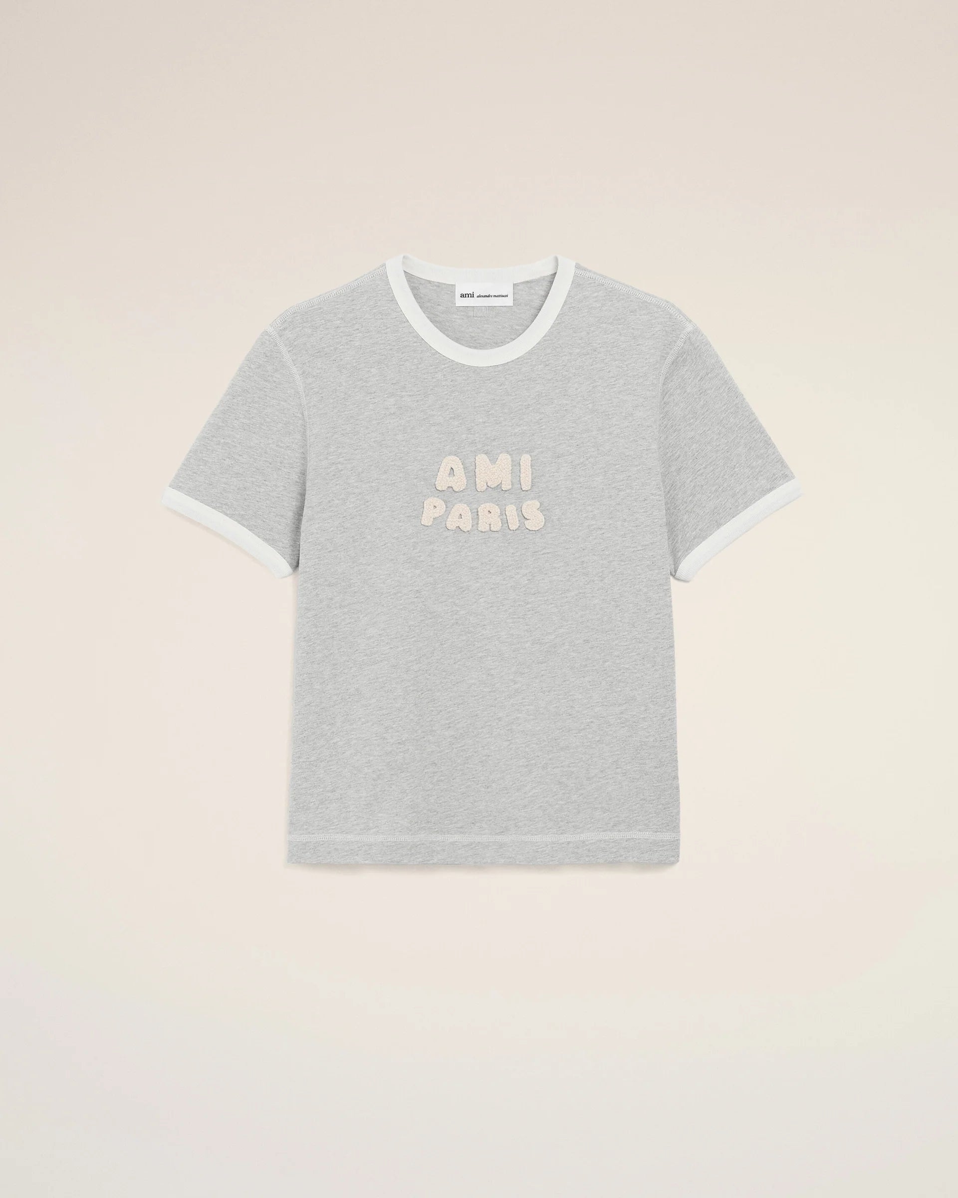 T-Shirt Fit Classic Gris/Blanc crème | Podiums Nancy 