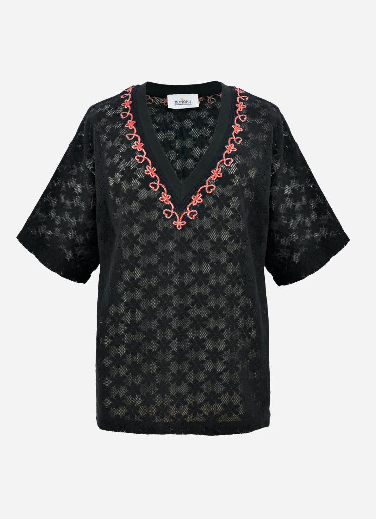 T-shirt Monoki Pippa Noir | Podiums Nancy