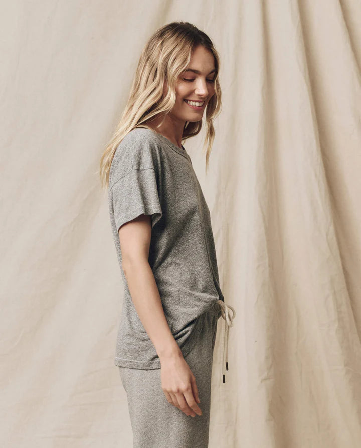 T-shirt TheGreat. Boxy Crew Heather Grey | Podiums Nancy