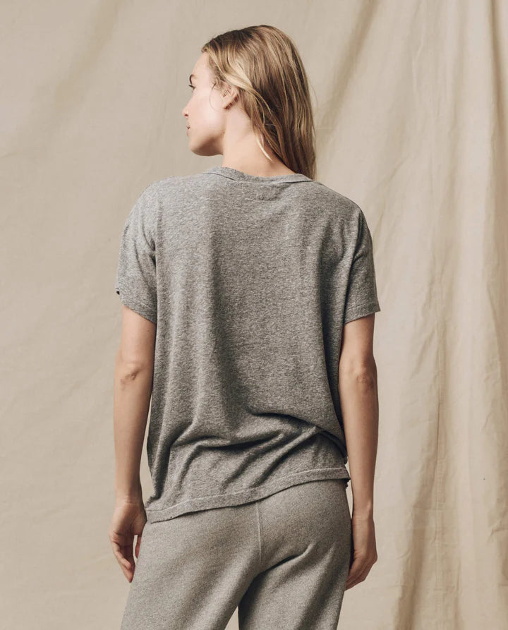 T-shirt TheGreat. Boxy Crew Heather Grey | Podiums Nancy
