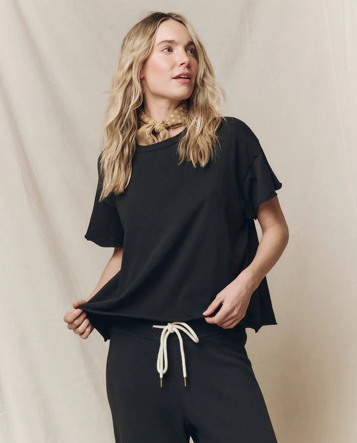 T-shirt TheGreat. Crop Almost Noir | Podiums Nancy