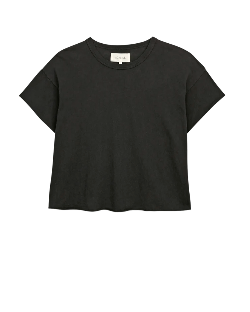 T-shirt TheGreat. Crop Almost Noir | Podiums Nancy