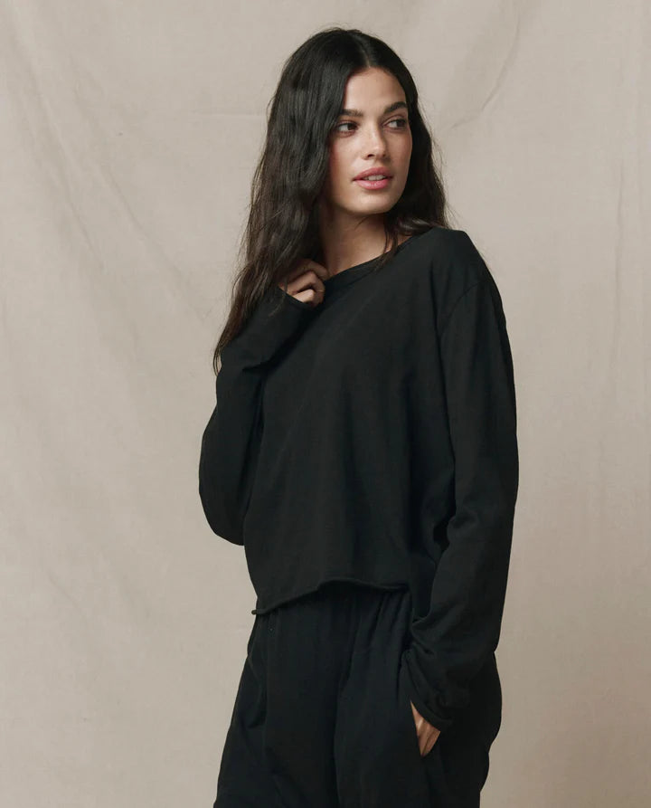 T-Shirt TheGreat. Long Sleeve Crop | Podiums Nancy