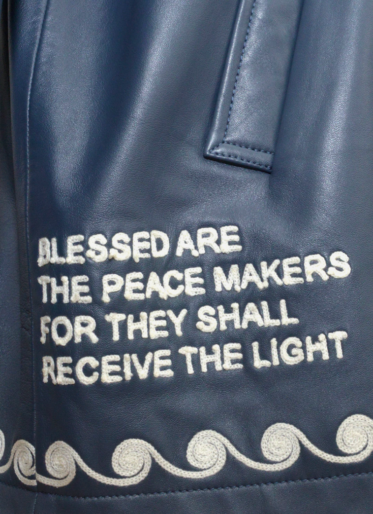 Veste Monoki Dutton Cuir Navy | Podiums Nancy