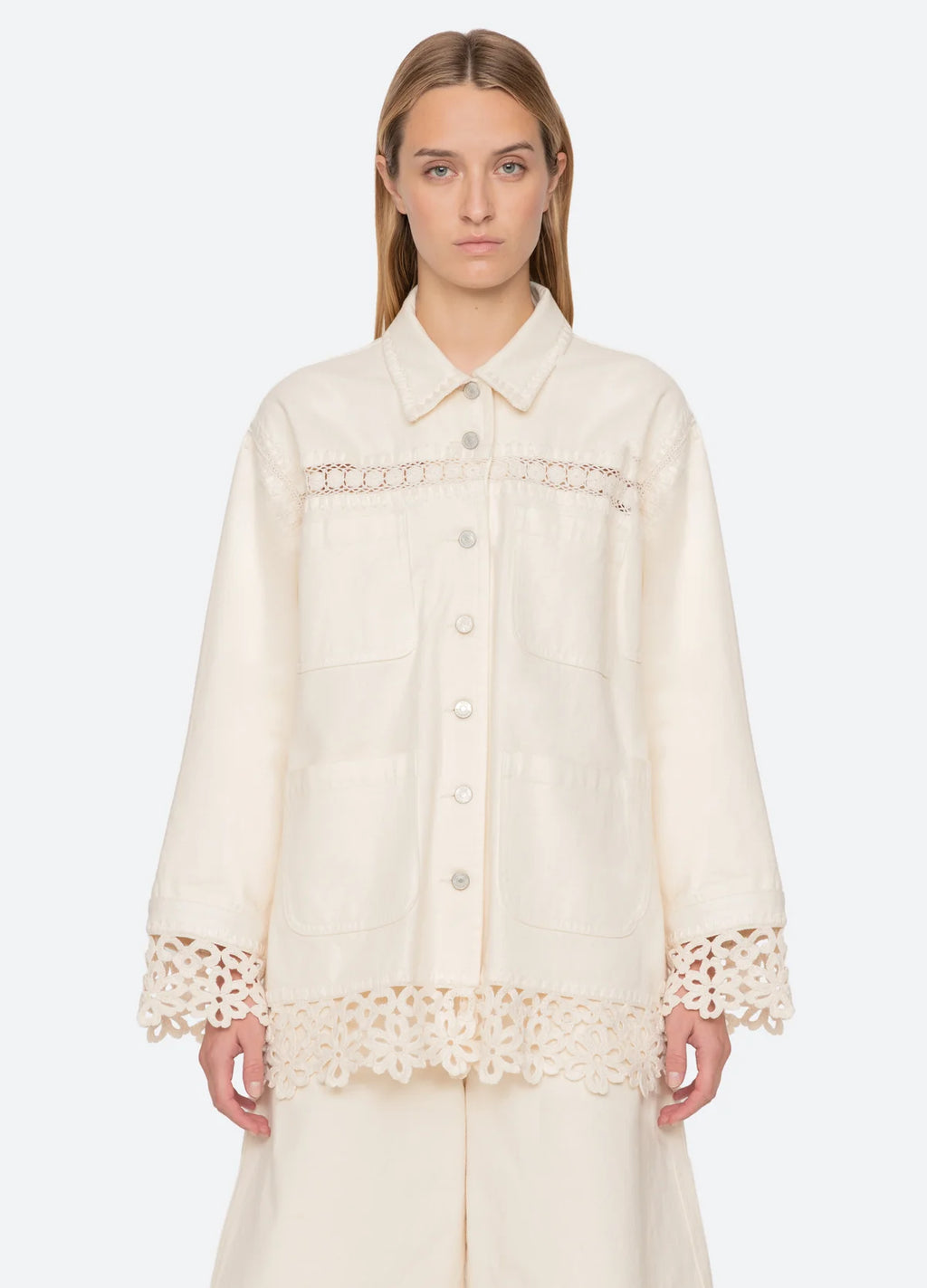 Veste Sea NY Stasia Denim Cream | Podiums Nancy