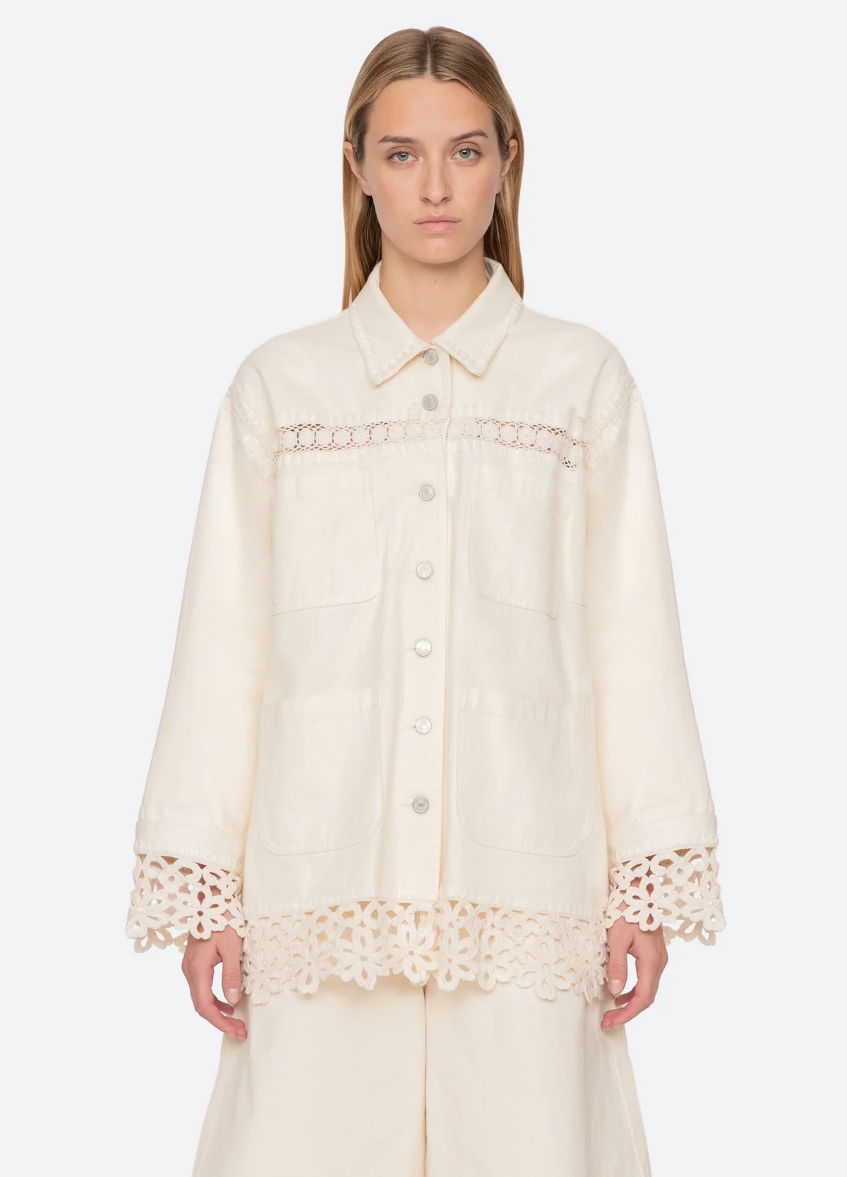 Veste Sea NY Stasia Denim Cream | Podiums Nancy