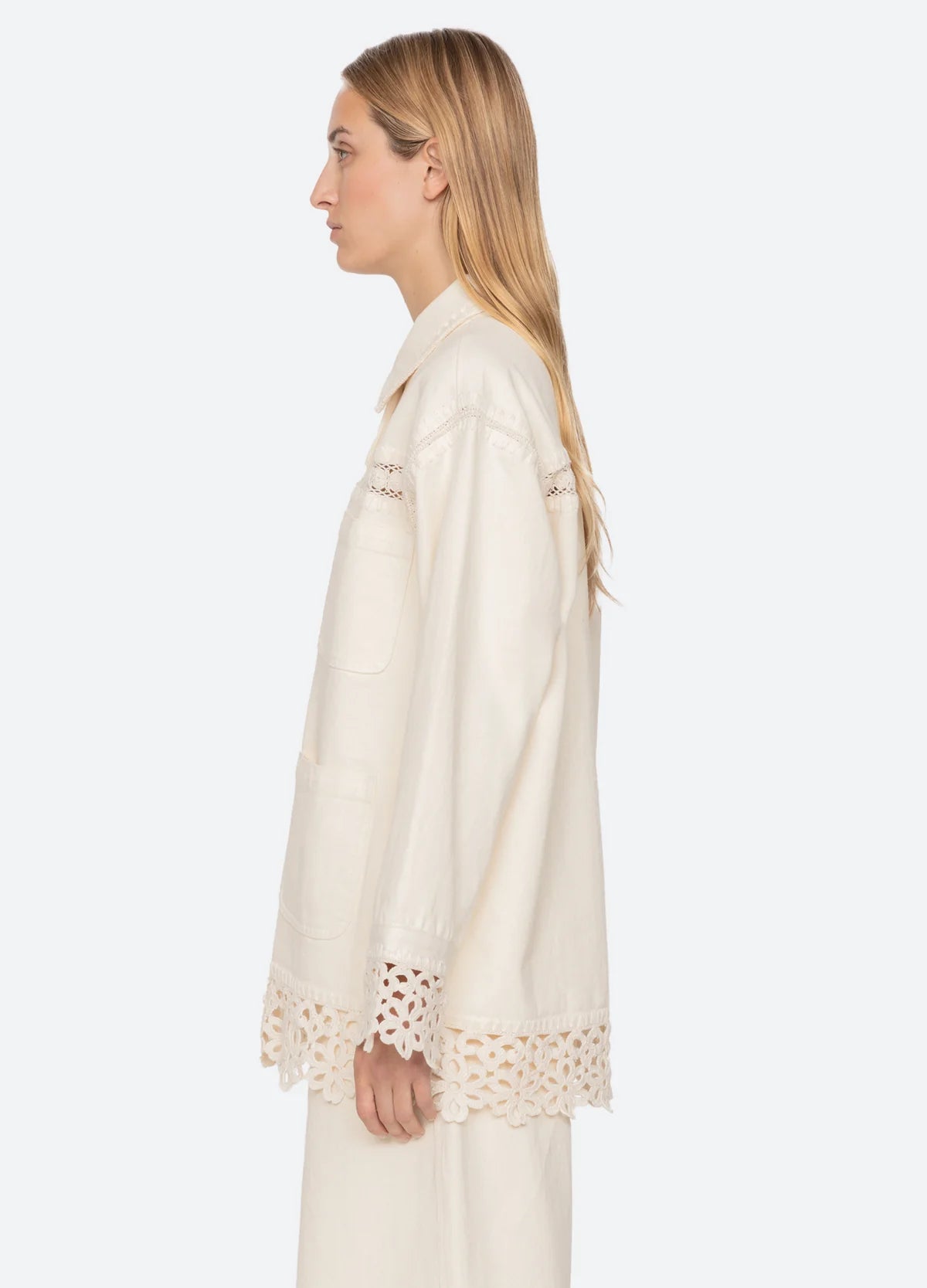Veste Sea NY Stasia Denim Cream | Podiums Nancy
