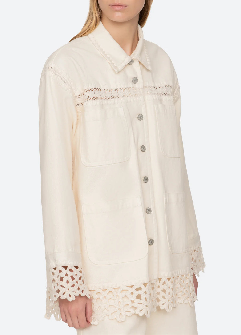 Veste Sea NY Stasia Denim Cream | Podiums Nancy