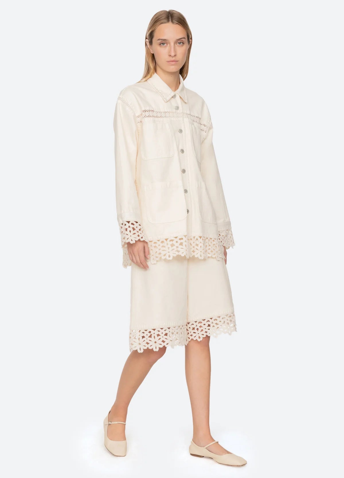 Veste Sea NY Stasia Denim Cream | Podiums Nancy