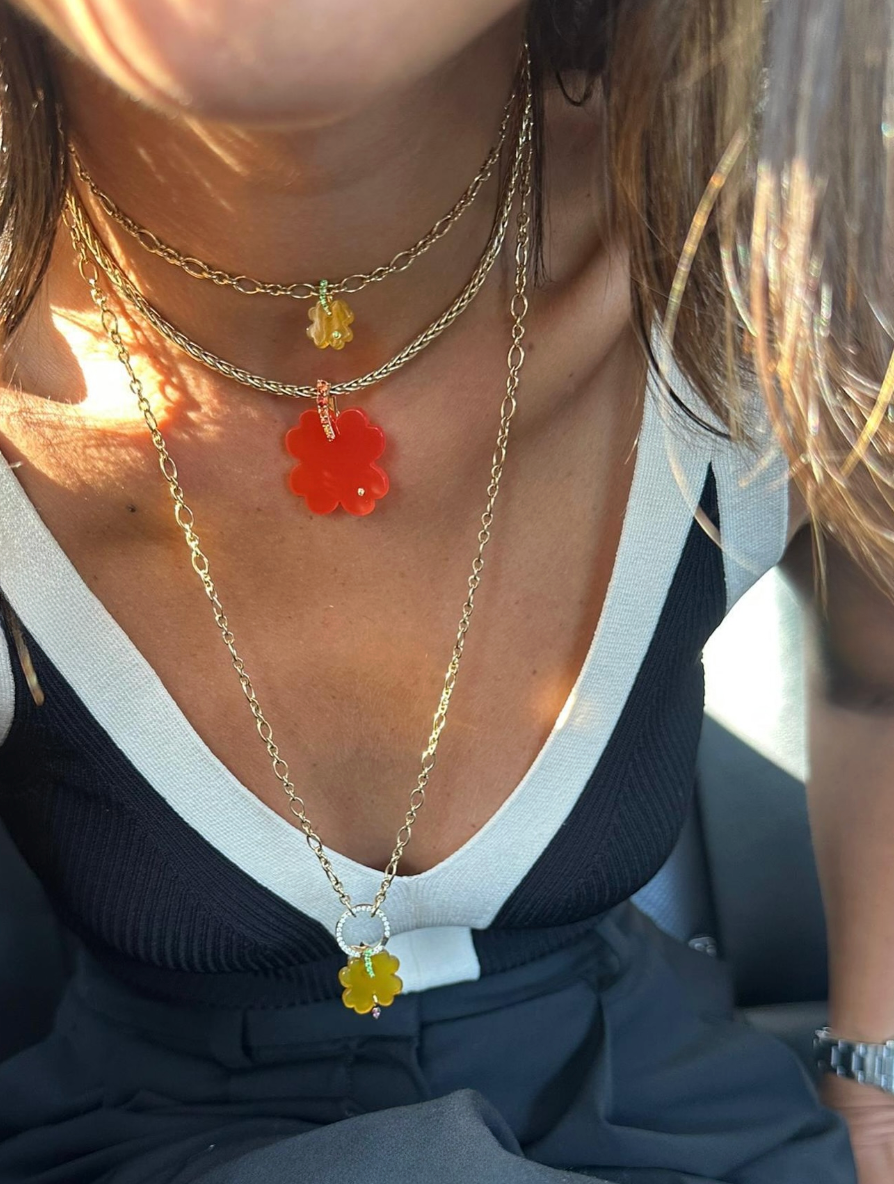 Charm Violette Joaillerie Tréfle Onyx Petit