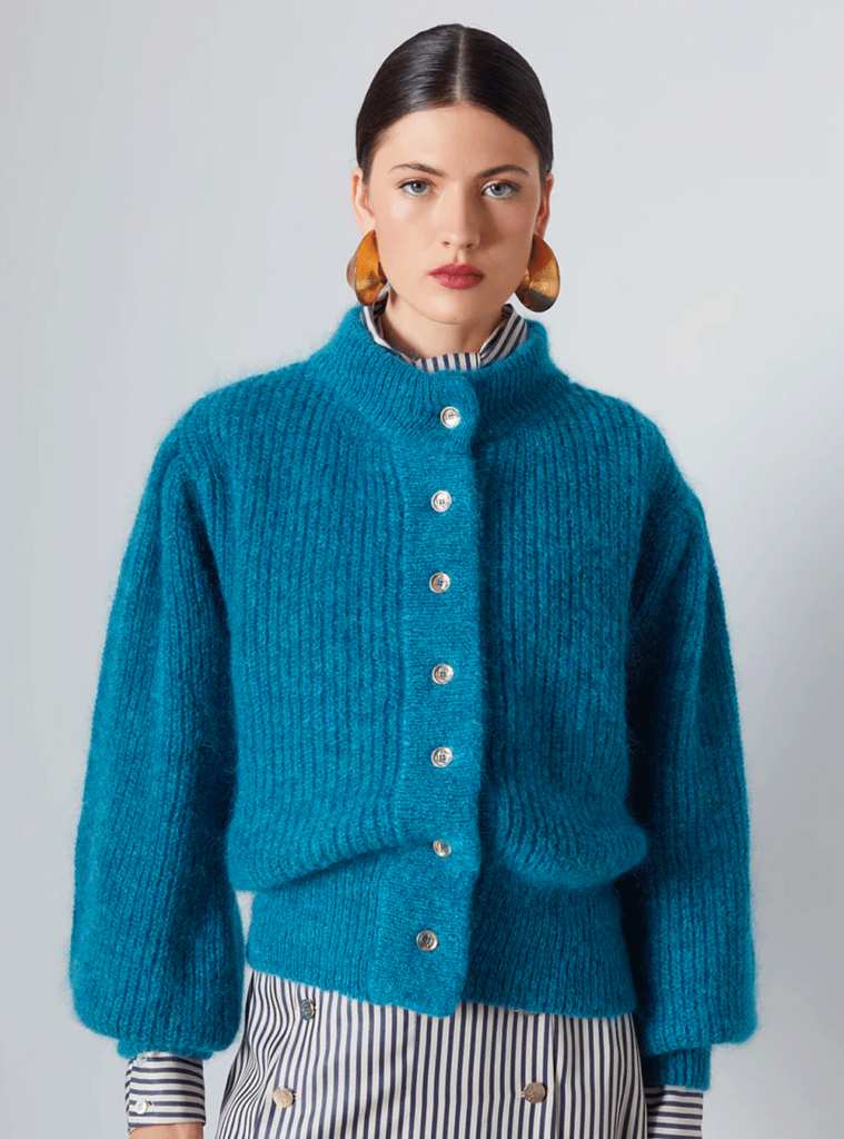 LEANDRA CARDIGAN TEAL