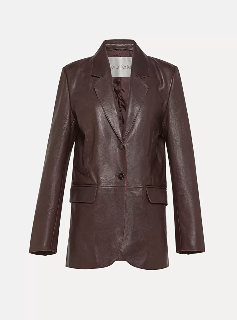 VESTE CUIR CACAO