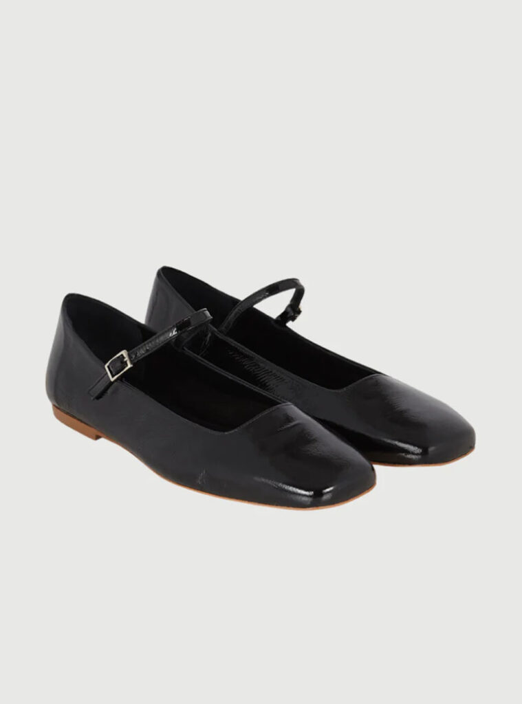 BALLERINES JULIETA GLOSSY BLACK