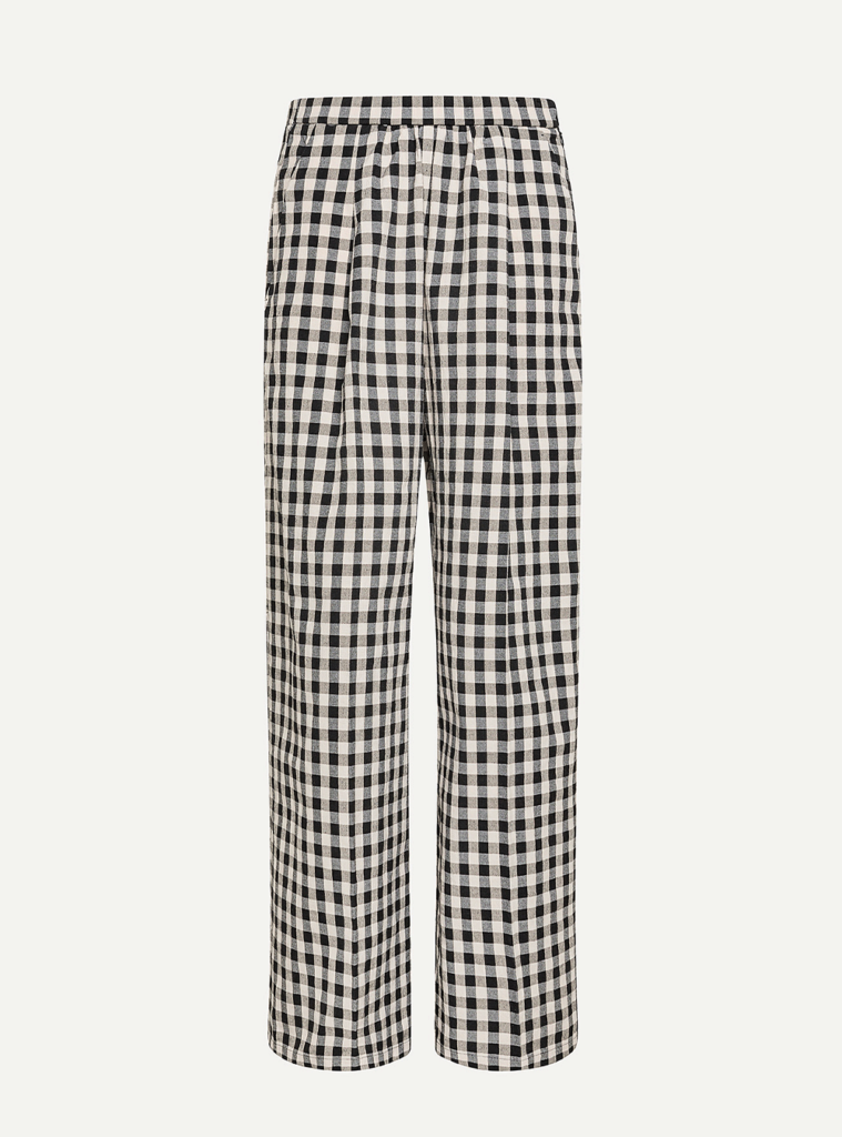 PANTALON PALAZZO GINGHAM ABISSO