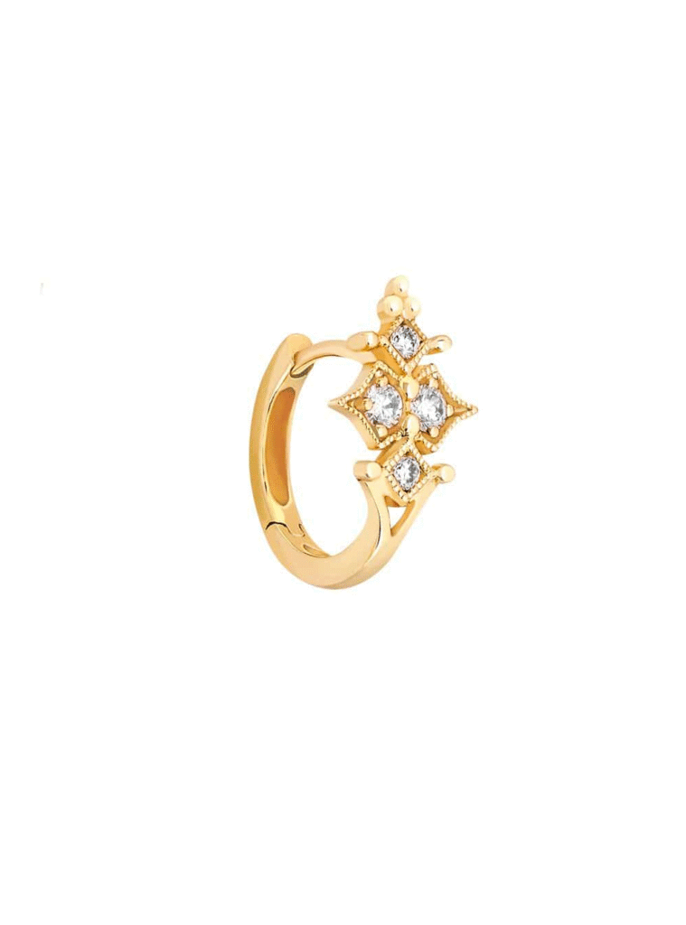 MINI CRÉOLE GLITTER OR JAUNE DIAMANTS