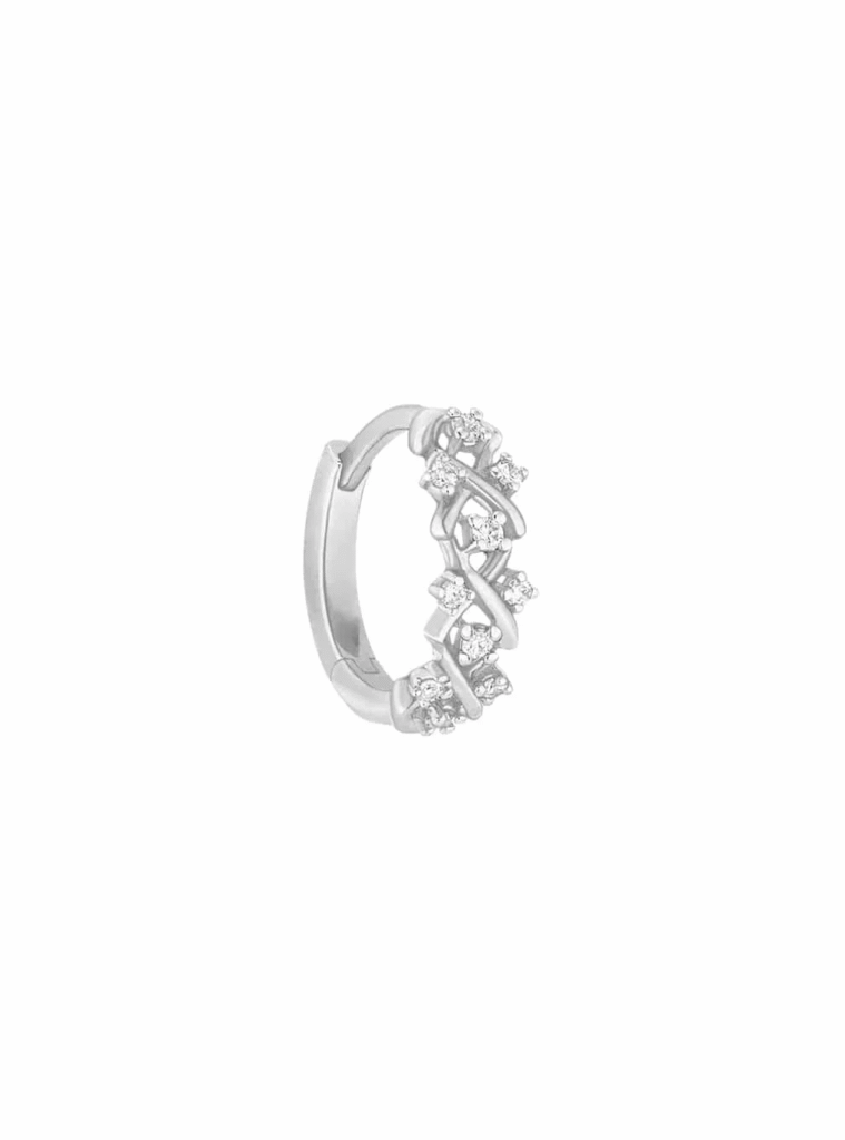 MINI CRÉOLE DUNAWAY OR BLANC DIAMANTS
