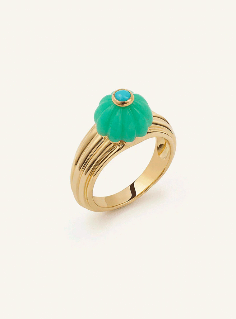 BAGUE GELATO CHRYSOPRASE/TURQUOISE