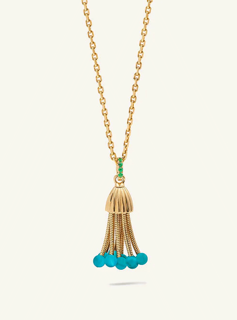 PENDENTIF POLPO TURQUOISE TSAVORITE